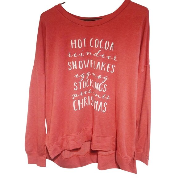 Christmas Graphic Red Sweatshirt XXL By State Of Mind Cozycore Classic Warm - Picture 1 of 5